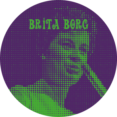 Brita Borg - retroknapp